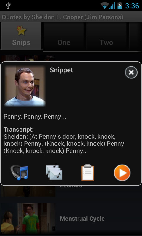 Big Bang Theory Sound Quotes - 生活大爆炸经典对话回放[Android] 3