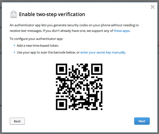 Dropbox 已开通二次身份验证，支持多种验证程序 1