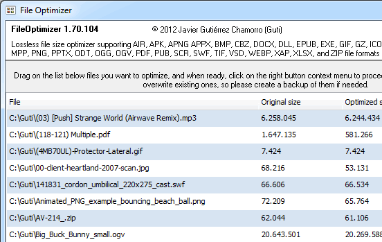 FileOptimizer - 批量多类型文件压缩优化工具 1