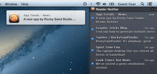 Reader Notifier - 通知中心 RSS 客户端[OSX] 1