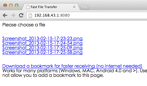 Fast File Transfer - 让 Android 通过 WIFI 传输文件到任何无线设备 3
