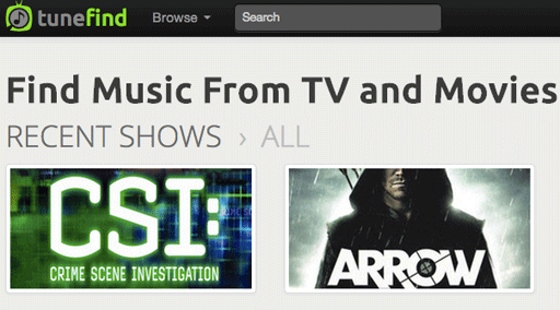 TuneFind - 查询电视剧、电影插曲音乐 1