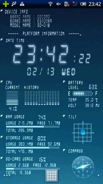 Device Info Live WallPaper - 将设备信息显示在壁纸上[Android] 1