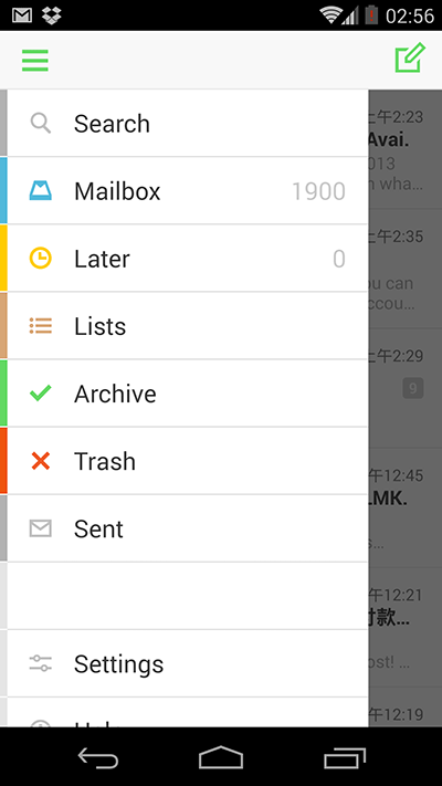 Mailbox 发布 Android 版本，优秀的电子邮件客户端 2