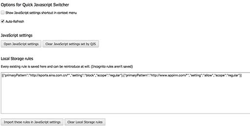 Quick Javascript Switcher - 快速开关 Javascript[Chrome] 2