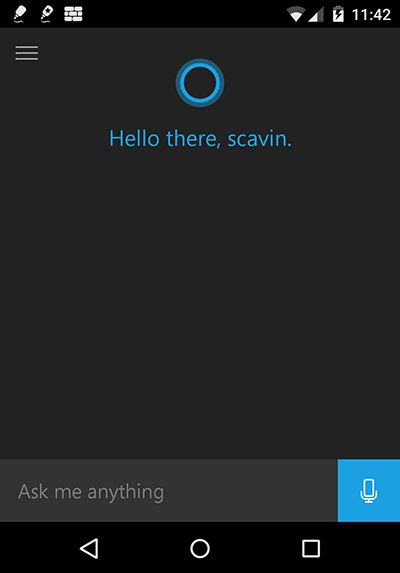 Cortana for Android 测试版 1