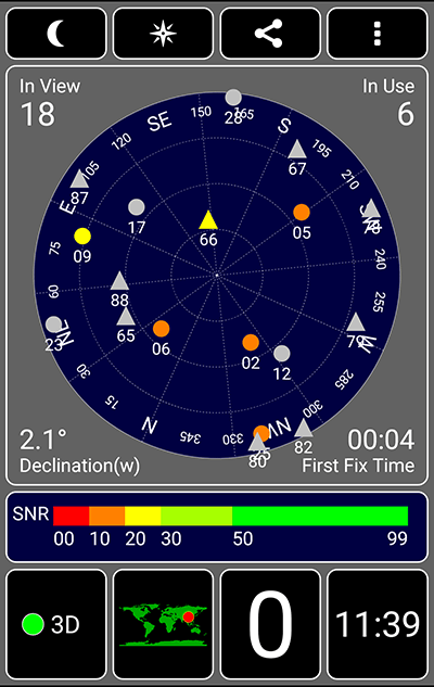 GPS Test - 灵敏快速的 GPS 地理位置、海拔信息[Android] 1