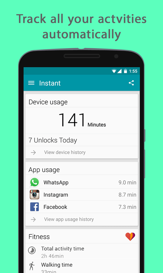 Instant - 追踪全部，手机使用、健身、地点和旅行[iOS/Android] 2