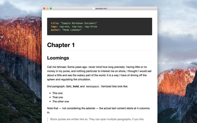 Markoff - 轻量级 Markdown 预览应用[OS X] 1