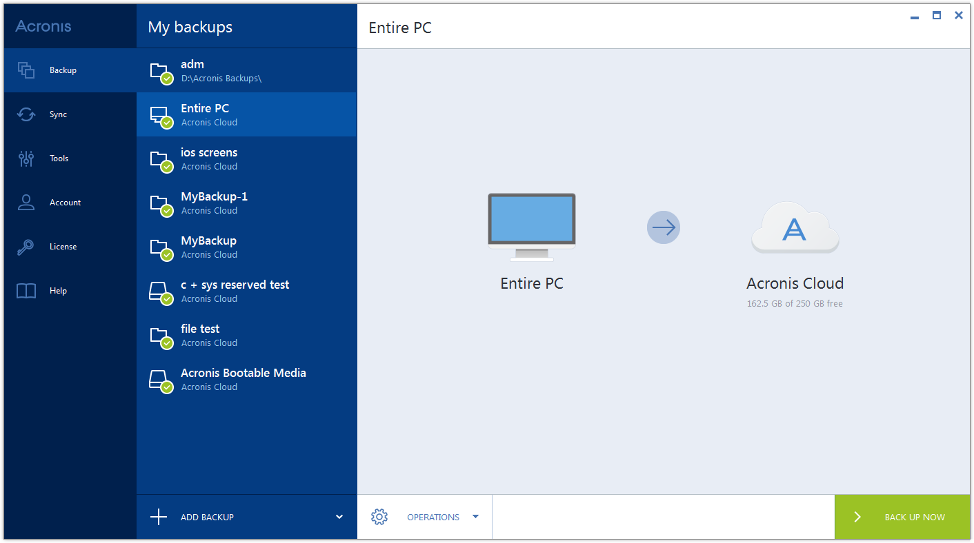 Acronis True Image - 据说能媲美 Ghost 的备份工具限免了 1