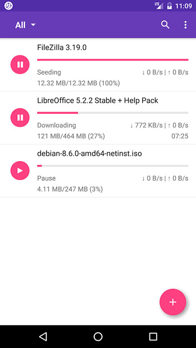 LibreTorrent - 开源 torrent 下载客户端[Android] 1