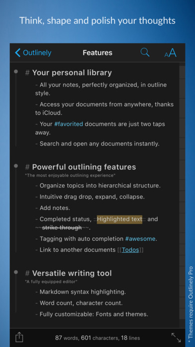 Outlinely - 优雅的树形结构笔记应用[macOS/iOS] 3