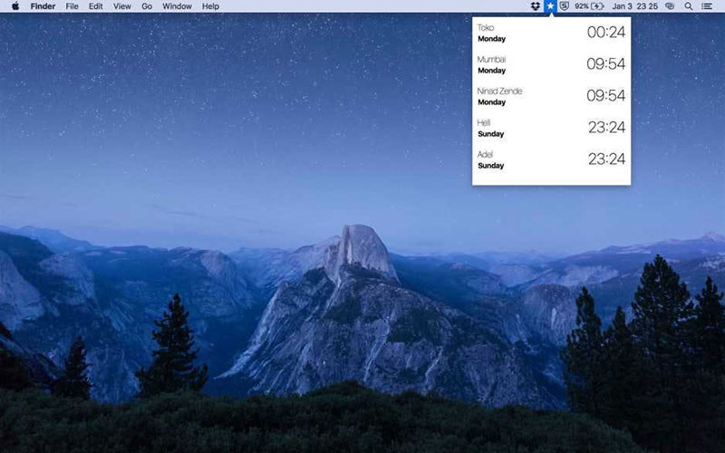 Clocker - 在 macOS 的菜单栏上显示世界时间 1