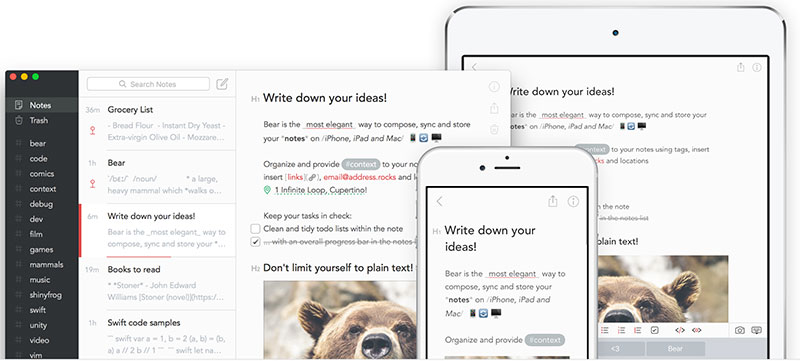 Bear - 可能是最优雅的 Apple 平台云笔记应用 1
