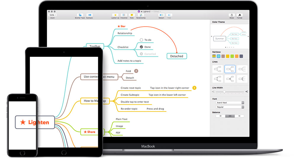 Lighten - 来自 XMind 的 iOS 思维导图应用 1