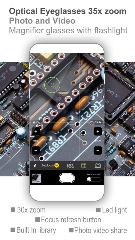 Pocket Eyes - 口袋眼睛，最高 35 倍数码变焦的放大照片和视频放大镜 [Android] 1