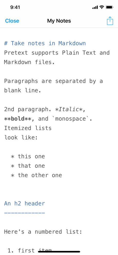 Pretext - iOS 上的简易 Markdown 编辑器 1