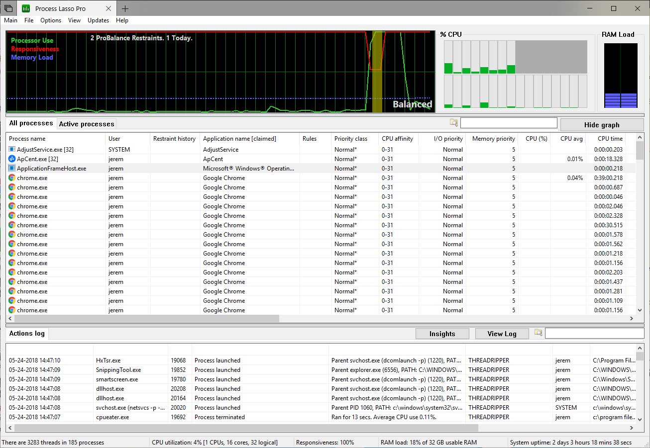 Process Lasso Pro v9 - Windows 优化工具，单版本限免 2