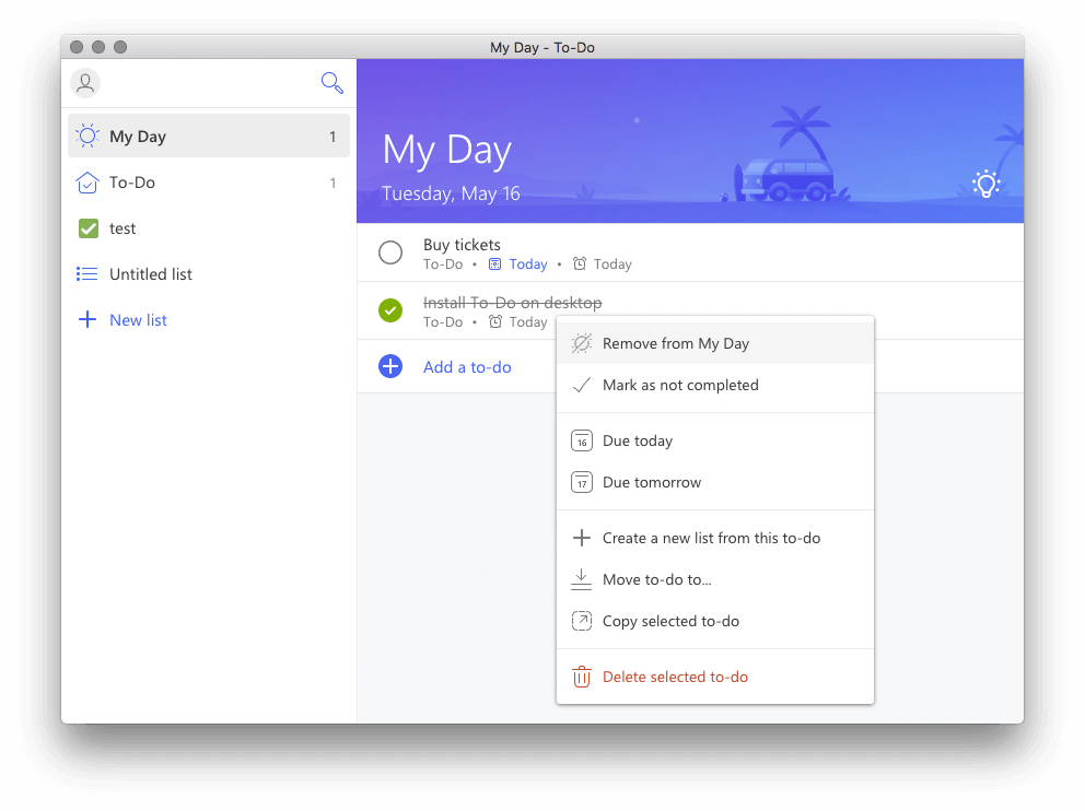 Microsoft To-Do 第三方非官方 macOS 客户端 1