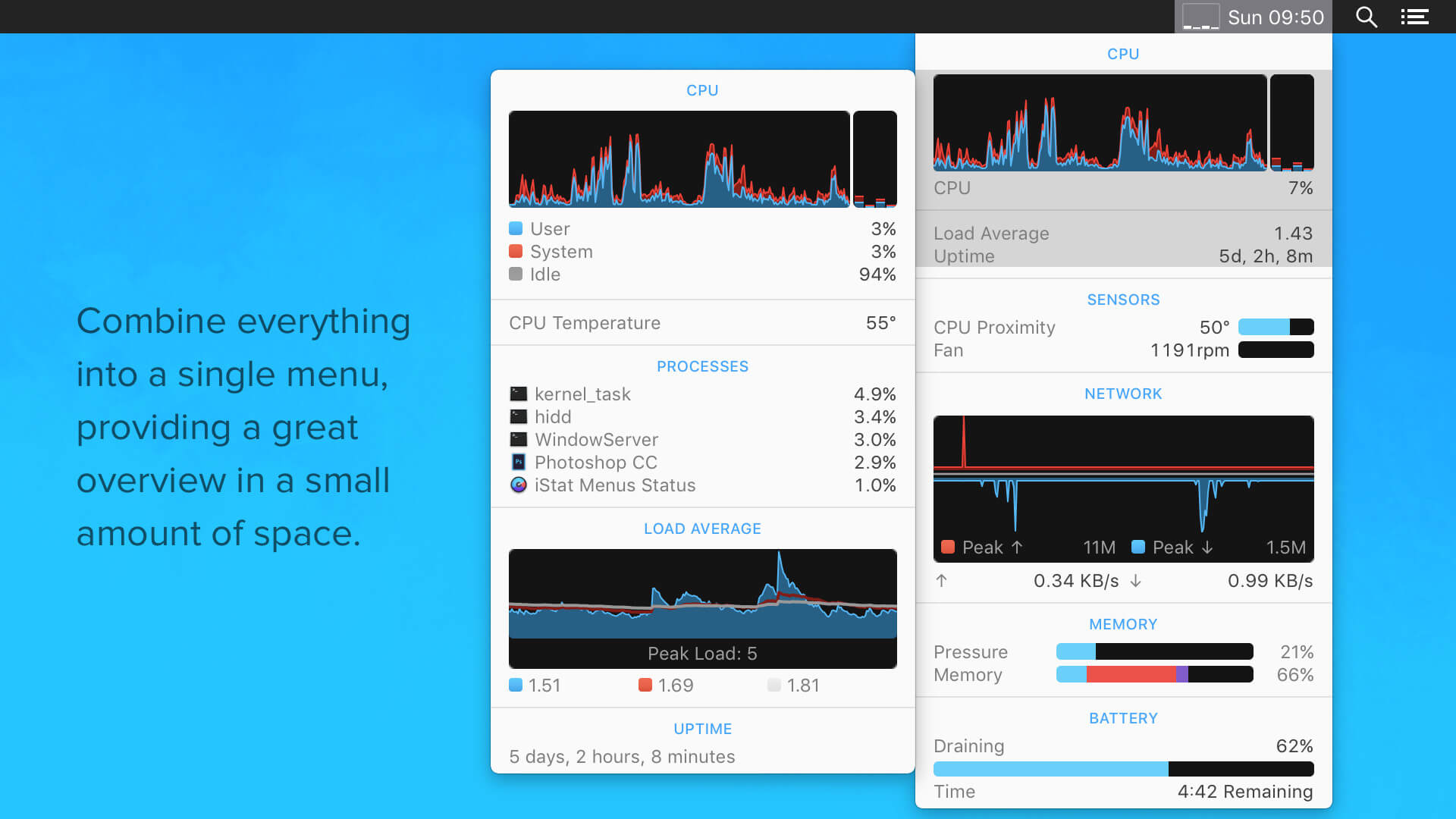 【macOS 组团特价】iStat Menus 6 只需要 4 刀 1