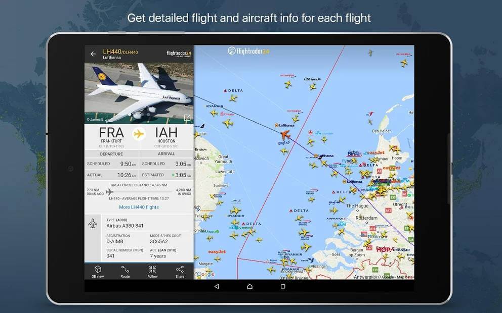 Flightradar24 - 用摄像头（AR）对着天空扫飞机，实时查看航班信息[iOS/Android] 4