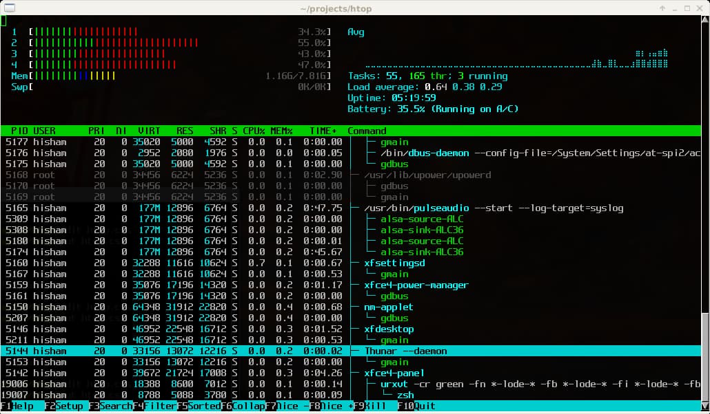 有时候我离开座位的时候会把 htop 打开，作用嘛，用来装… 3