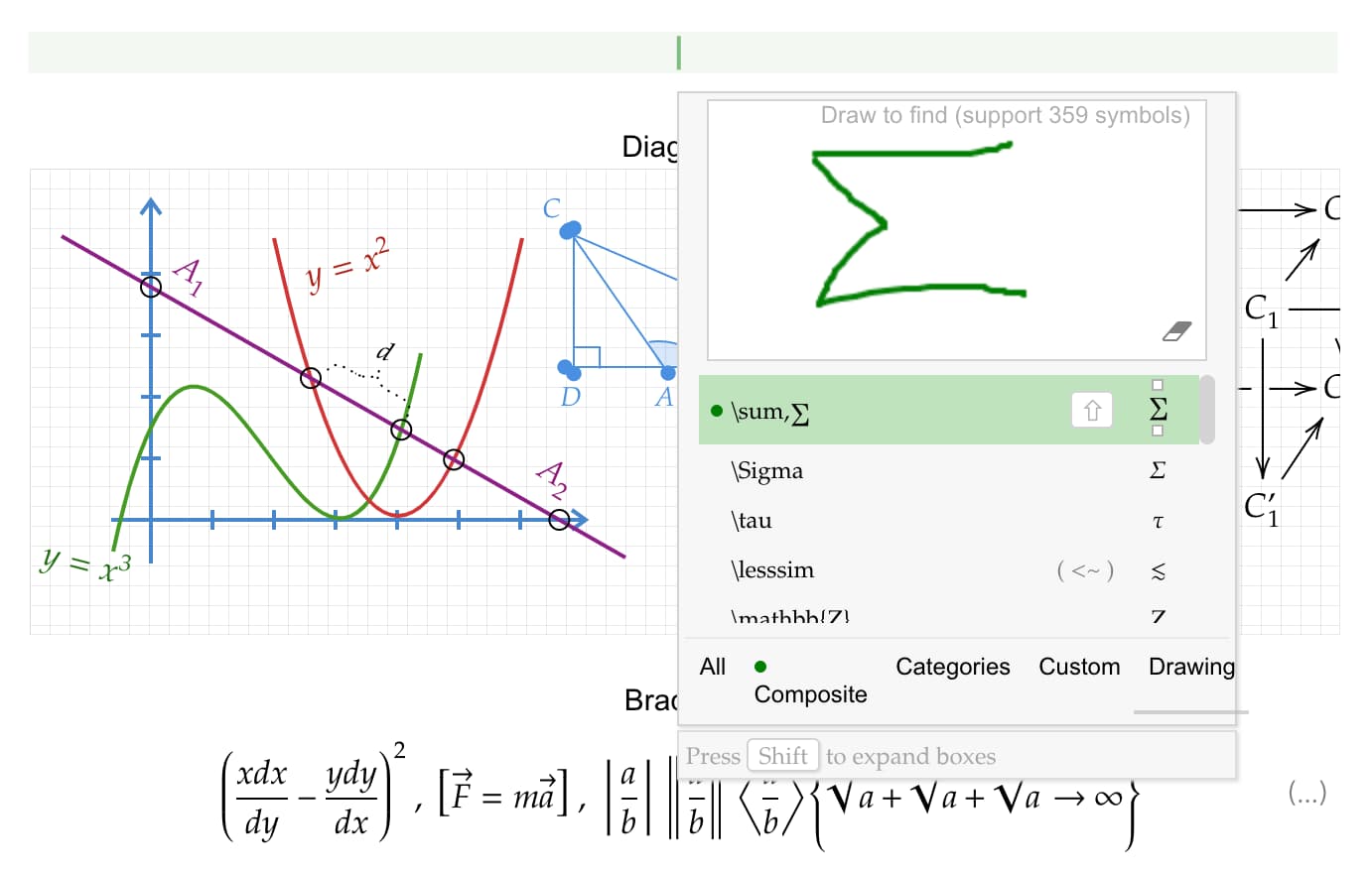 Mathcha -支持手写识别公式的在线数学编辑器，不会 LaTeX 也能用 3