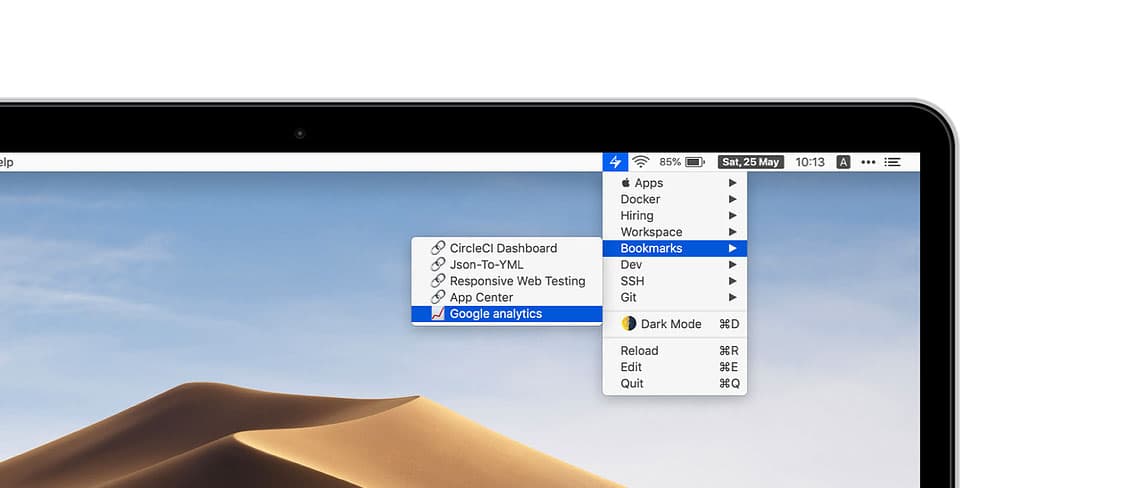SuperBar - 自定义 macOS 菜单栏，书签、命令行、代码片段... 1