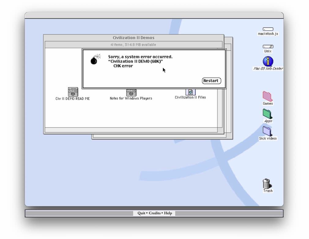 macintosh.js - 在现代 Windows、macOS、Linux 操作系统中模拟 1997 年的 Mac OS 8 3