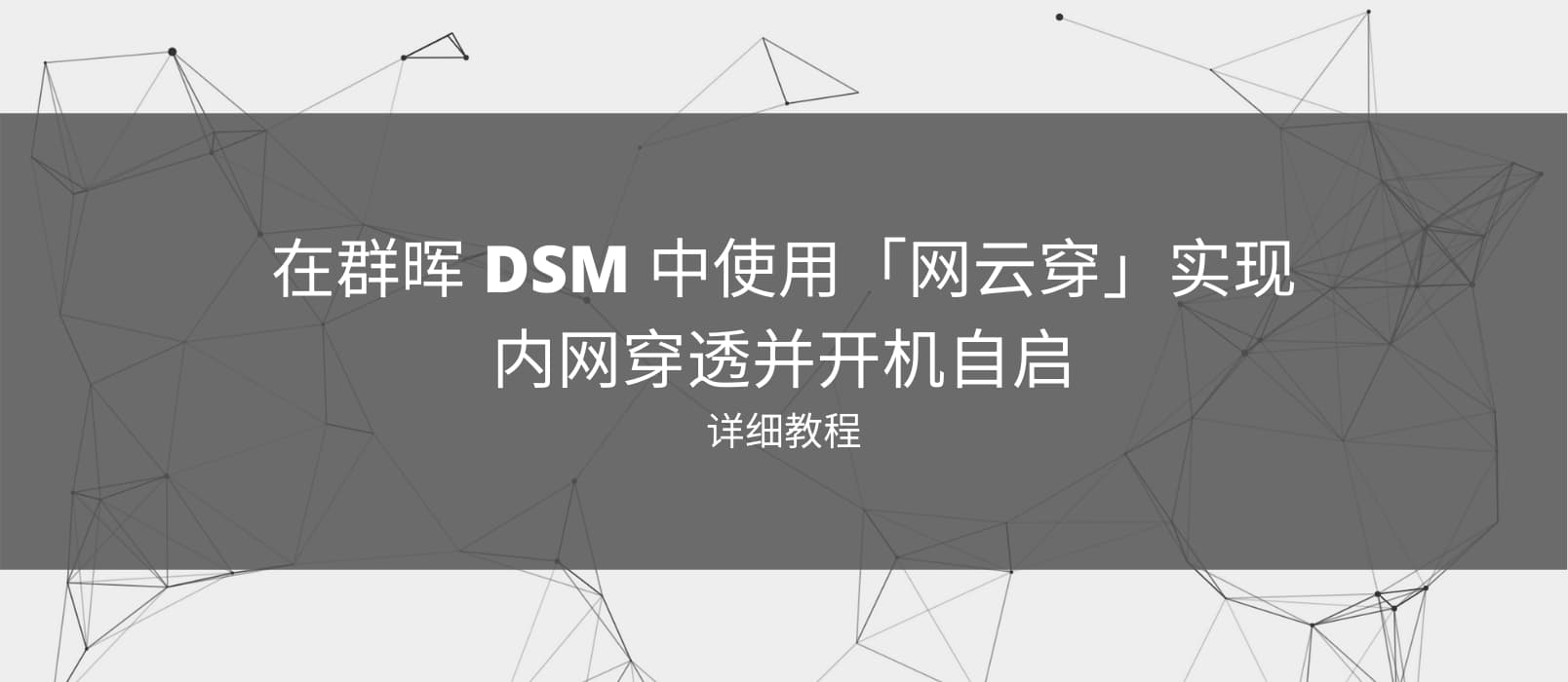 在群晖 DSM 中使用「网云穿」实现内网穿透并开机自启[教程] 1