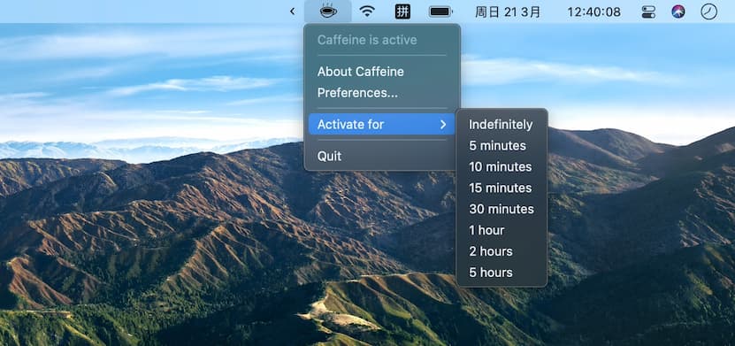 Caffeine 2.0 Beta - 适配 macOS Big Sur 的免休眠工具，让你的 Mac 暂时保持清醒