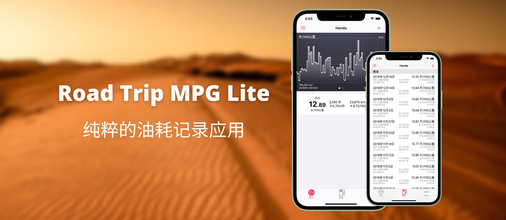 Road Trip MPG Lite - 纯粹的油耗记录应用[iPhone] 1