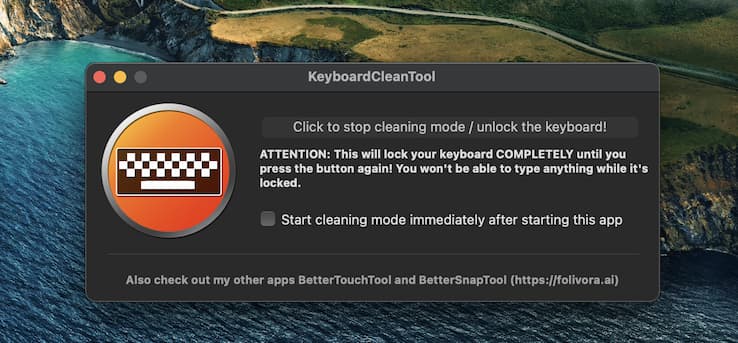 如何优雅的清理键盘？KeyboardCleanTool 临时锁定键盘[macOS] 1