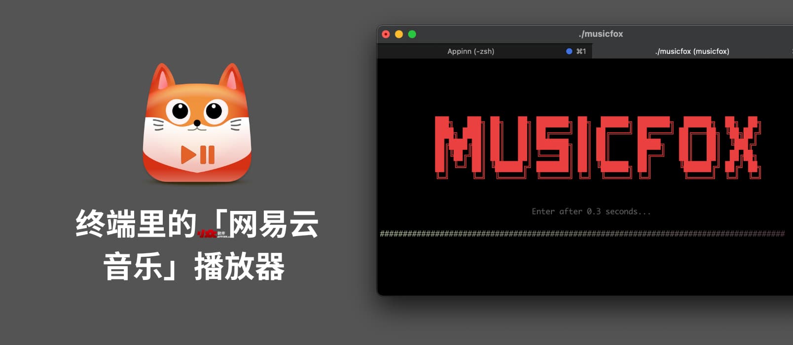 Go MusicFox - 终端里的「网易云音乐」，就该这么用电脑