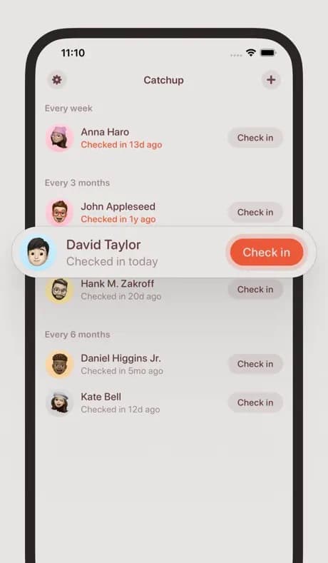 Catchup - 无压力、不强迫提示，你与朋友或家人多久没联系了[iPhone/iPad] 1