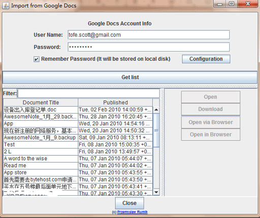 OpenOffice.org2GoogleDocs - 将 OOo 文档发送到网络 3