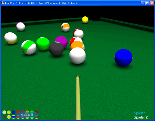 KeyJ's kleine Billardsimulation - 300 KB 的 3D 桌球[游戏] 1