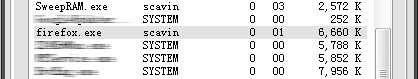SweepRAM - Firefox3 内存释放工具 2